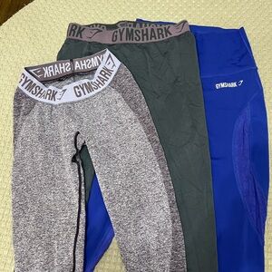 Gymshark Leggings Set - Gray, Green, and Blue size small